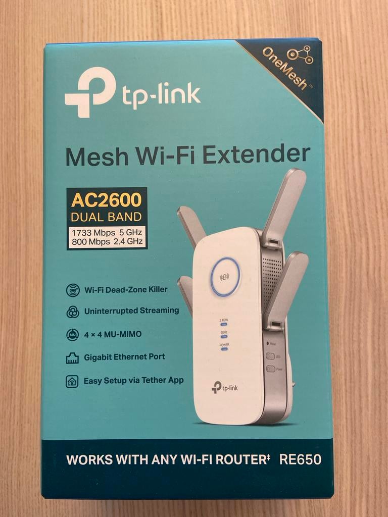 TP-Link Mesh Wi-Fi Extender - AC2600, Computers en Software, Netwerk switches, Zo goed als nieuw, Ophalen