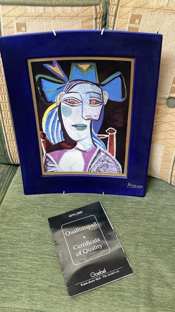 Picasso Artis Orbis Goebel Femme au Chapeau Bleu porselein, Verzenden