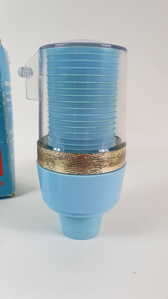 Vintage Maika kunststof bekerhouder, met bekers. 4C8, Verzamelen, Retro, Ophalen of Verzenden, Overige typen