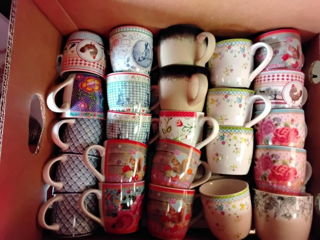 Albert Heijn grote mokken., Huis en Inrichting, Ophalen of Verzenden, Zo goed als nieuw, Overige stijlen, Kop(pen) en/of Schotel(s)