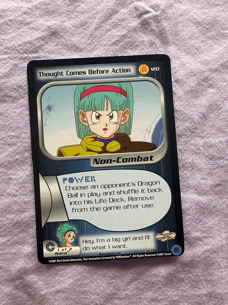 Dragonball Z - Throught comes before action, Ophalen of Verzenden, Gebruikt