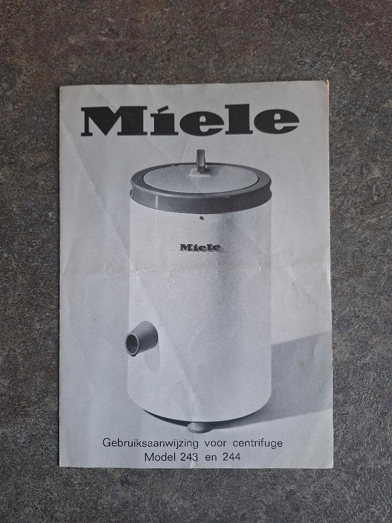 Miele centrifuge gebruiksaanwijzing, Ophalen of Verzenden