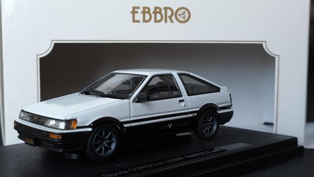 Toyota Corolla Levin Trueno Initial D 1;43 Ebbro Pol, Overige merken, Japan, Auto, .