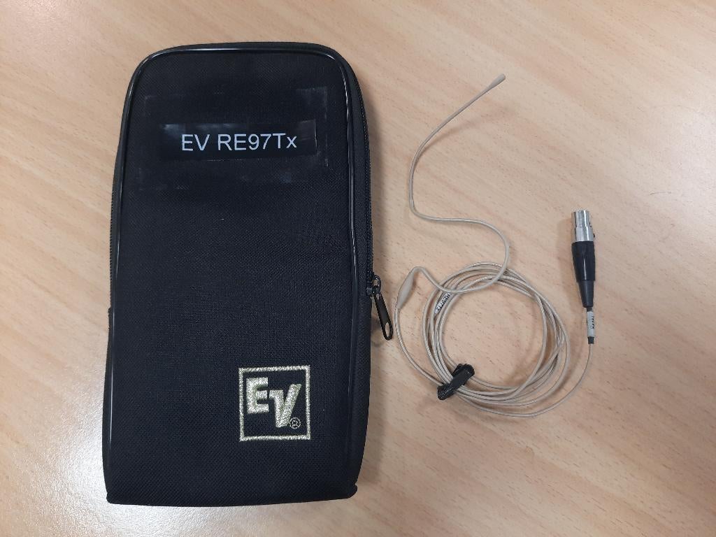 Electro Voice RE-2 & RE97Tx draadloze mini earset microfoons, Muziek en Instrumenten, Microfoons, Ophalen of Verzenden, Gebruikt