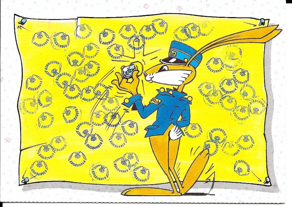 Ansichtkaart	Railrunner	Haas conducteur, Verzenden, 1980 tot heden, Ongelopen, Voertuig