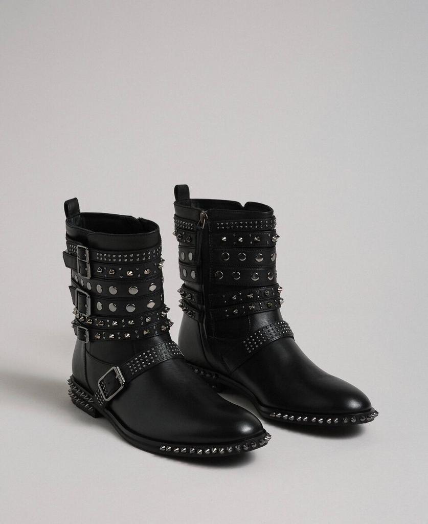 TWINSET model Yves Saint Laurent biker laarzen maat 40/ 41, Zwart, Lage of Enkellaarzen, Ophalen of Verzenden, Zo goed als nieuw