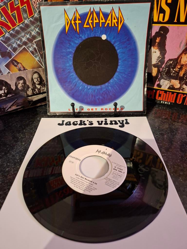 Def Leppard - Let's Get Rocked 7 inch vinyl single 1992, Ophalen of Verzenden, Gebruikt, Overige formaten, Poprock