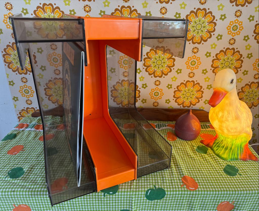 3 Ubox Space Age Vinylbox - Vintage Platenhouder, Ophalen of Verzenden, Gebruikt, 12 inch