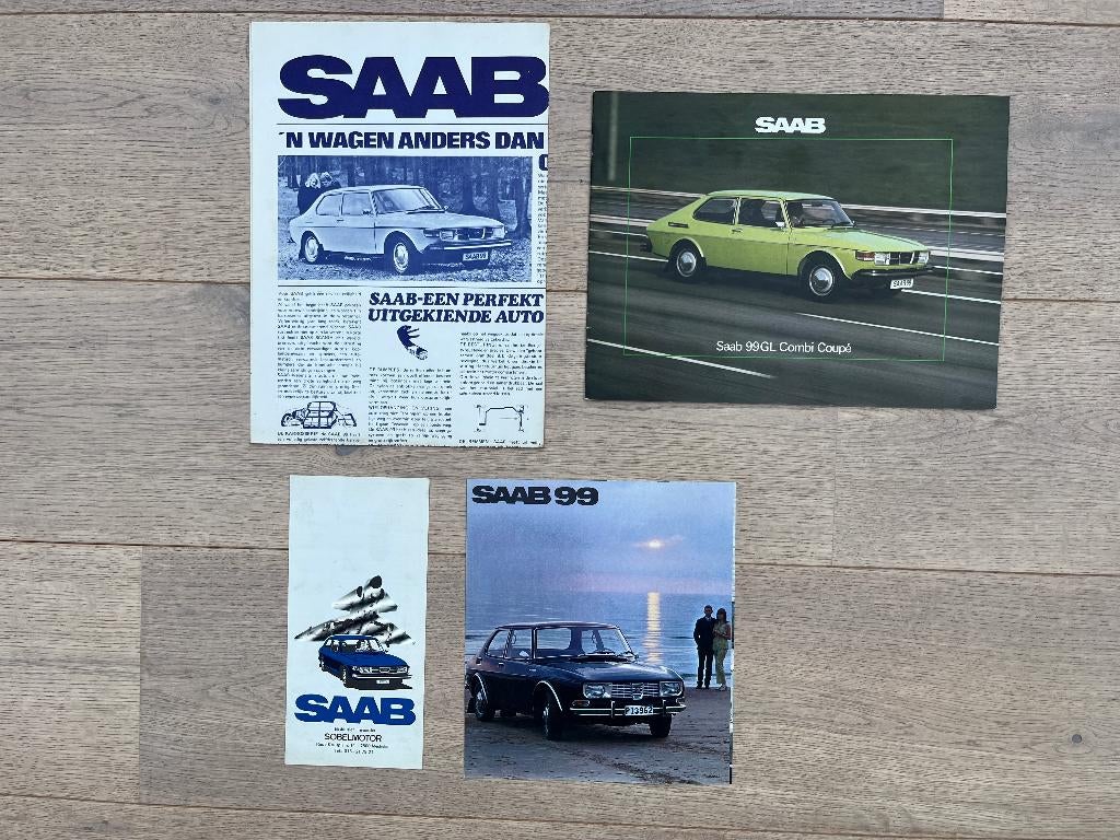 SAAB 99 FOLDERS, Ophalen of Verzenden, Gelezen, Overige merken