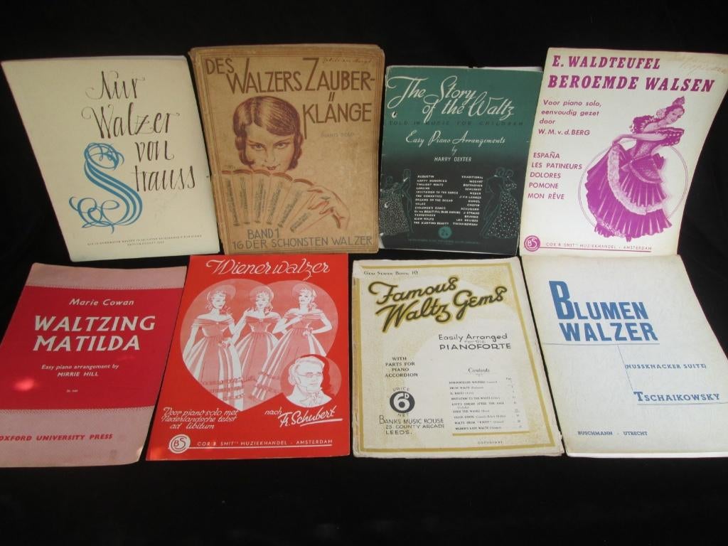 8 x Piano Bladmuziek Wals Walz - Des Waltzer Zauber Klange, Gebruikt, Klassiek, Les of Cursus, Ophalen of Verzenden