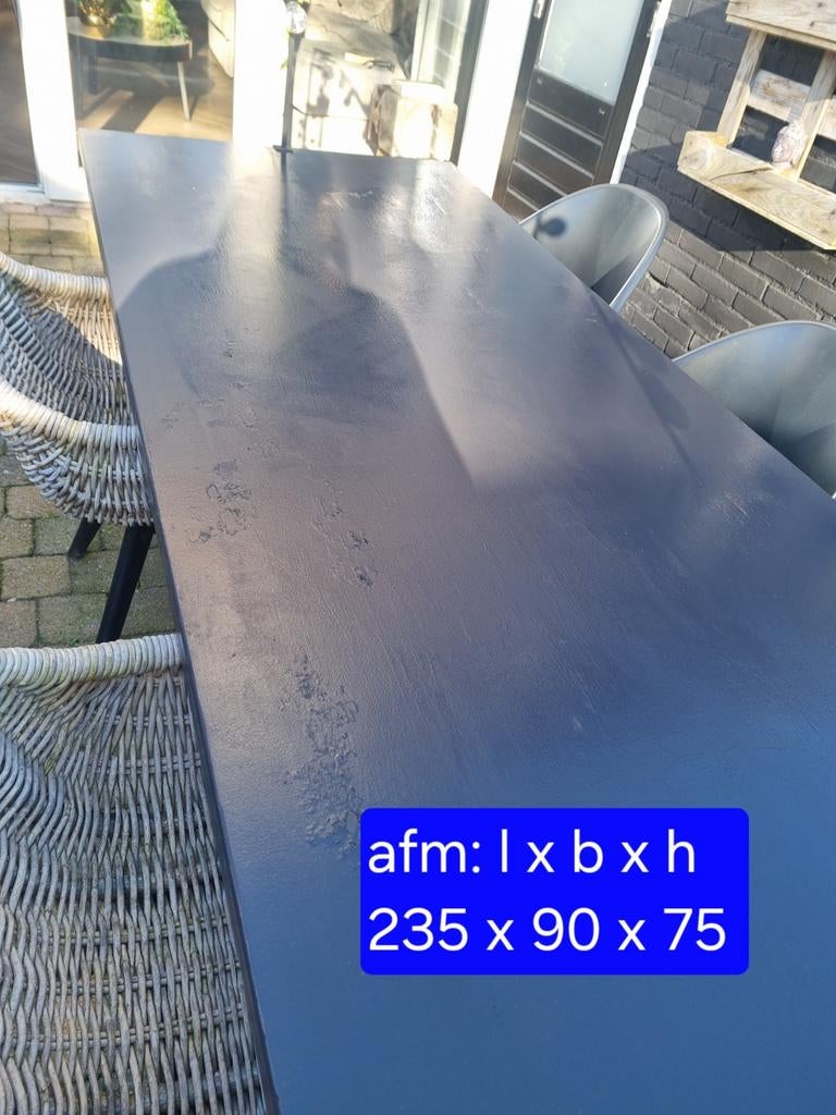 Tuintafel beton gratis ophalen, Tuin en Terras, Tuintafels, Ophalen, Gebruikt, Rechthoekig, Overige materialen