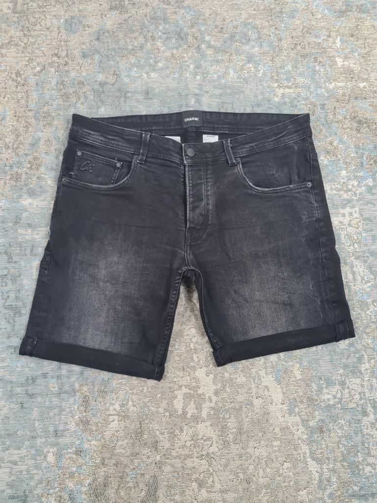 Chasin EGO Short W36 Slim STRETCH Bronno3632 Bronno3634, W36 - W38 (confectie 52/54), Chasin, Chasin B.V., Zwart