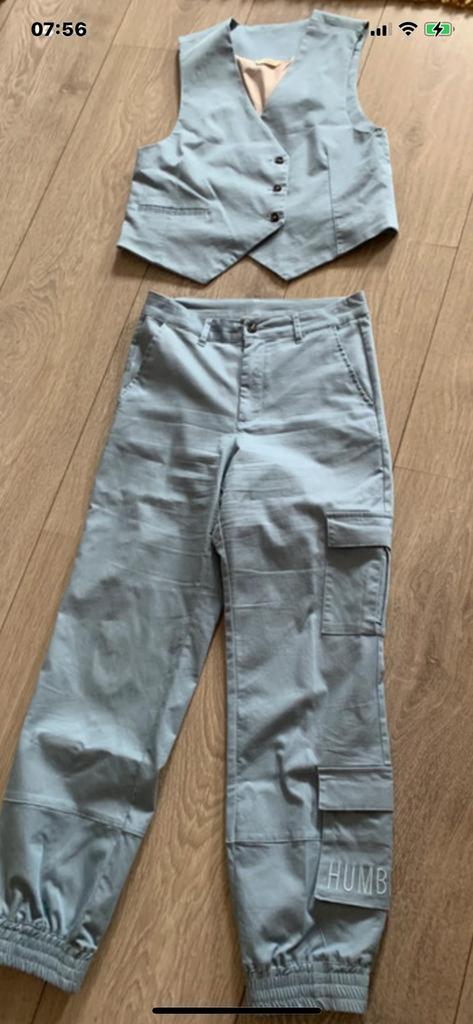 Broekpak Humble, Kleding | Dames, Jasjes, Kostuums en Pakken, Ophalen of Verzenden, Zo goed als nieuw, Maat 36 (S), Blauw