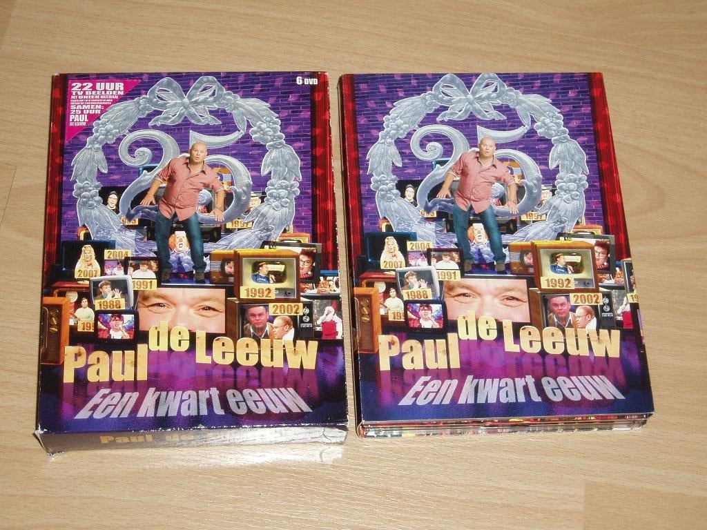 6 DVD Paul de Leeuw een kwart eeuw , 22 uur, Gebruikt, Verzenden, Alle leeftijden, Boxset