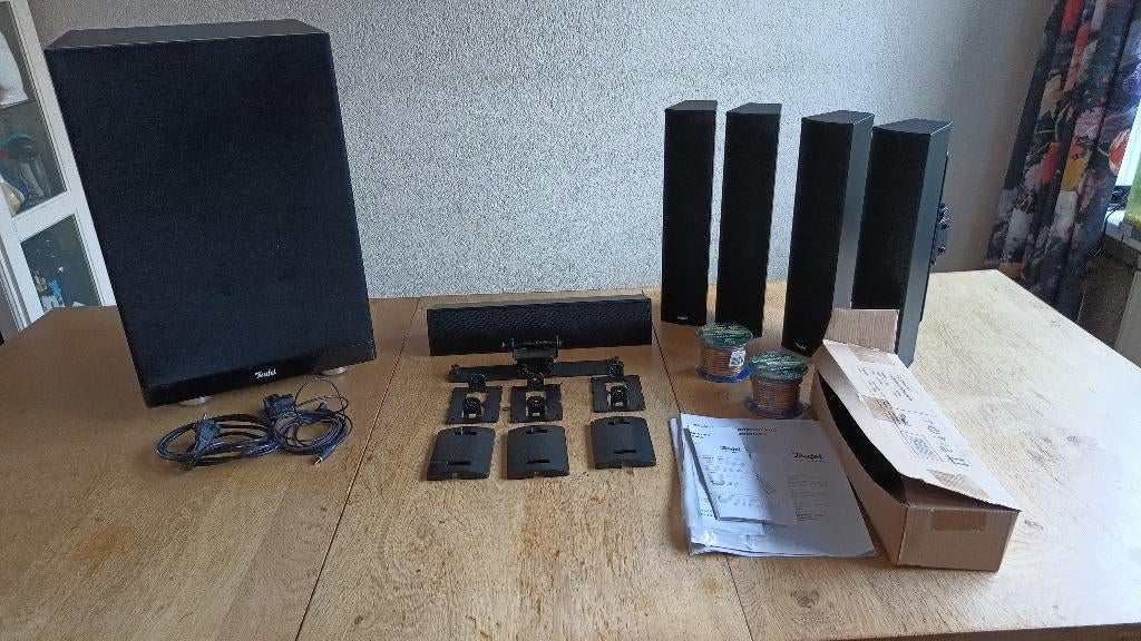 Denon AVR-X1300W + Teufel Columa 300 Mk2 5.1 “Set S” zwart, Gebruikt, 70 watt of meer, 5.1-systeem, Overige spelers