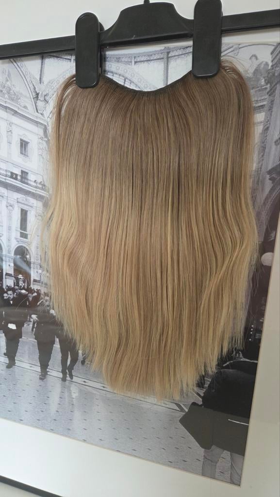 V-part haarstuk ,pruik van echt haar ! 30 cm., Ophalen of Verzenden, Pruik of Haarverlenging