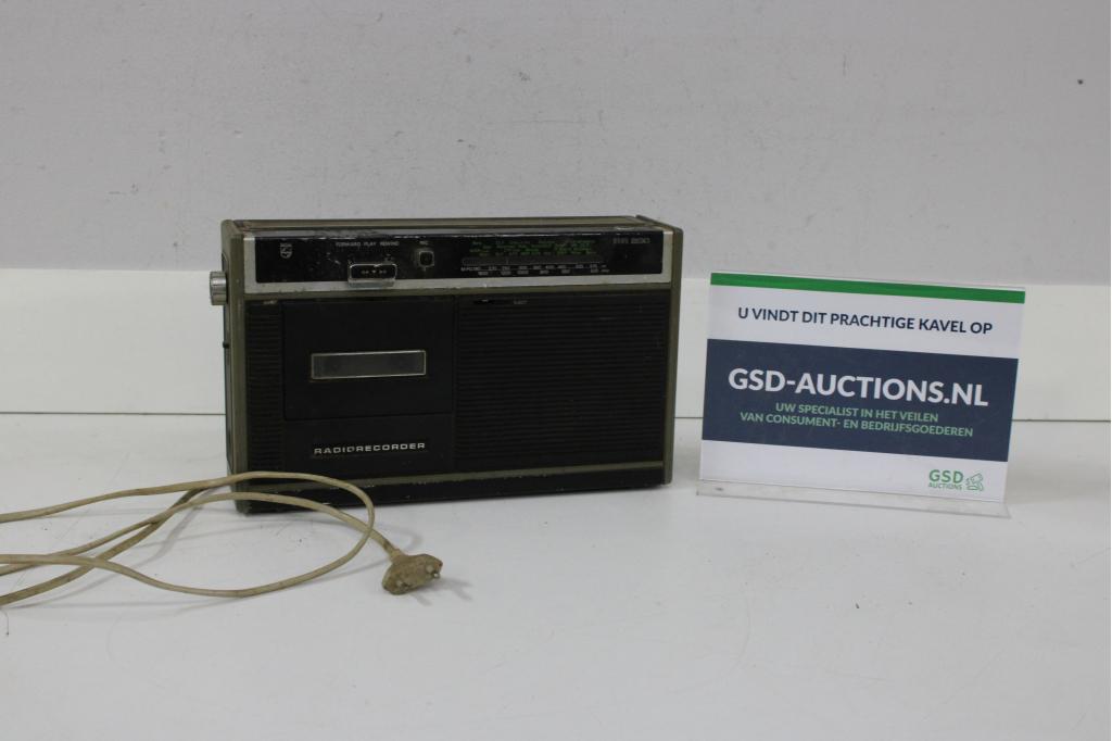 Vintage Philips Radio-Cassetterecorder, Ophalen of Verzenden, Niet ingevuld, Niet ingevuld, Niet ingevuld