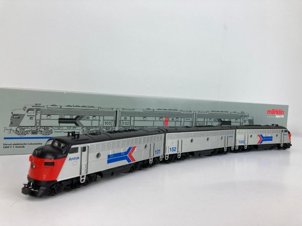 Märklin 37621 - Driedelige F7 EMD "Amtrak" - US, Hobby en Vrije tijd, Wisselstroom, Locomotief, -, -