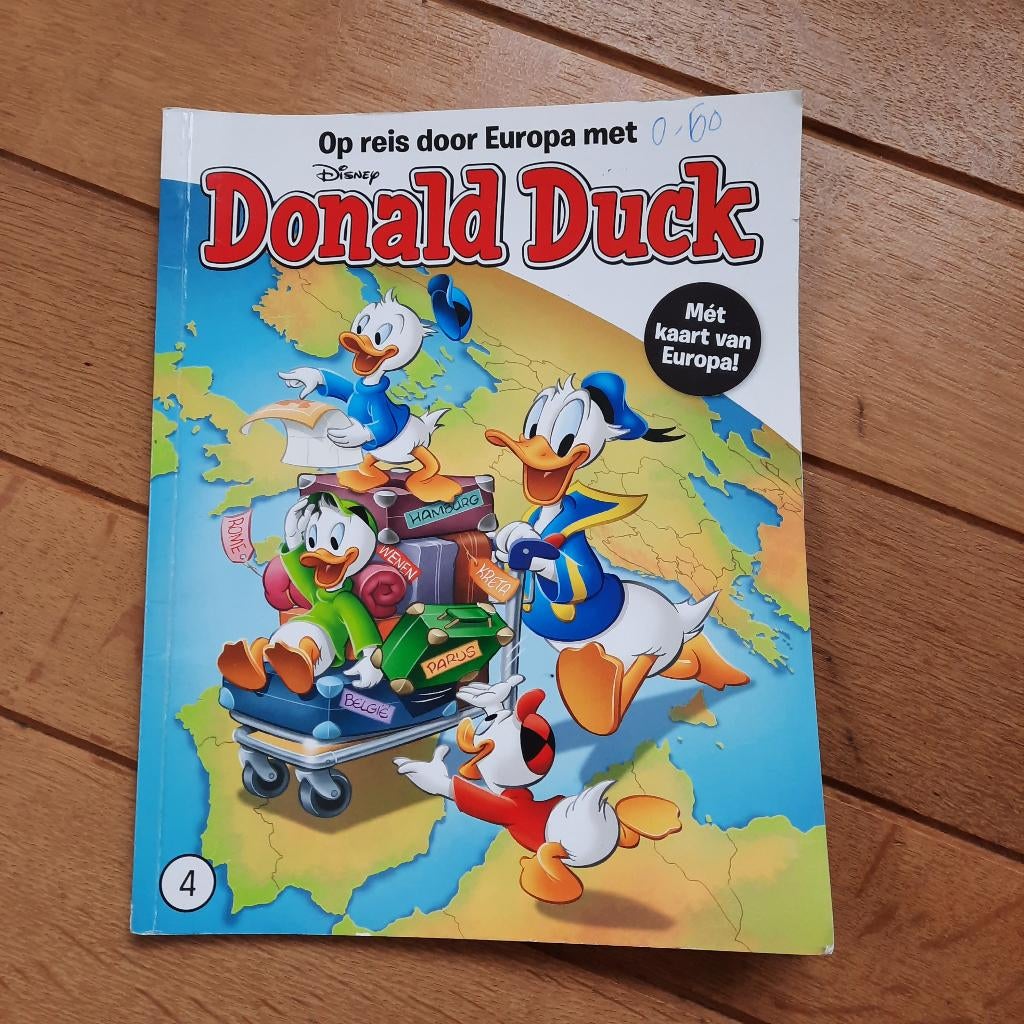 Op reis door Europa met Donald Duck - deel 4 -, Meerdere stripboeken, Ophalen of Verzenden, Gelezen, Donald Duck