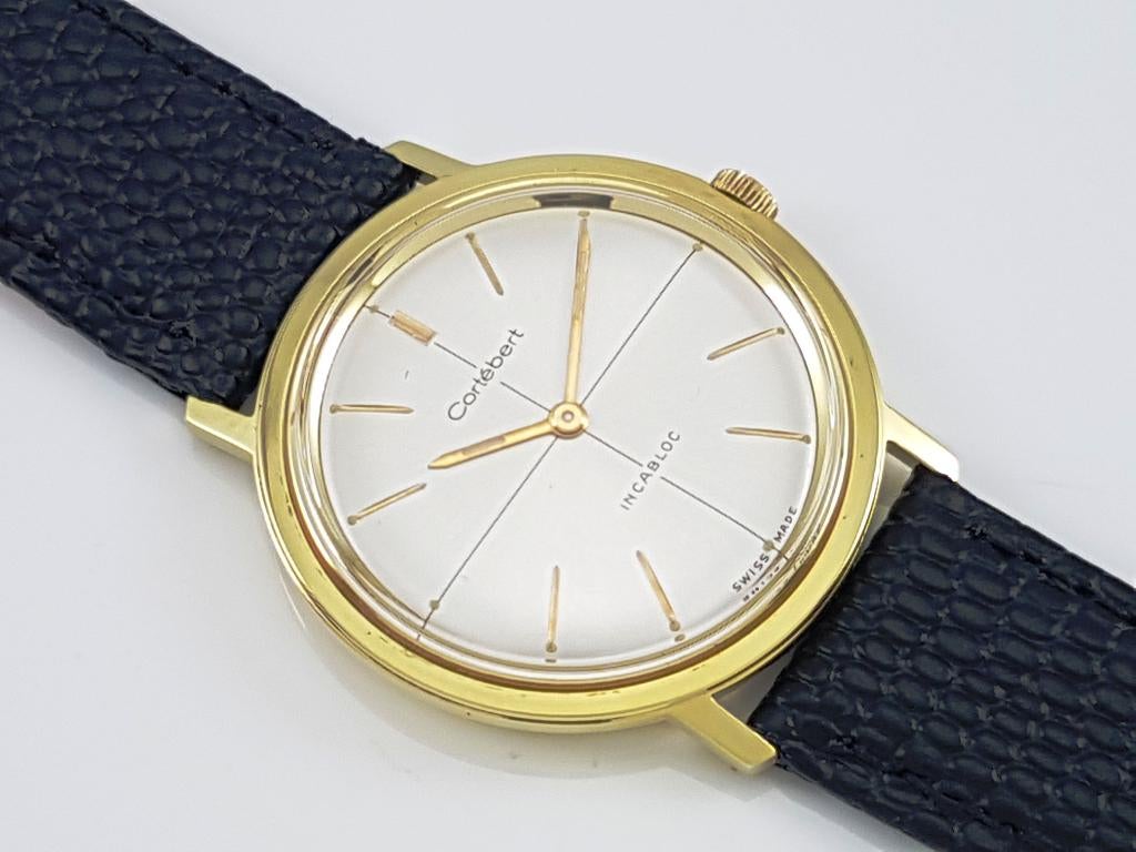 Cortebert Cal 268 Aurore-Villeret 423 NOS Nieuw ’55-‘60, Sieraden, Tassen en Uiterlijk, Horloges | Antiek, Staal, 1930 tot 1960