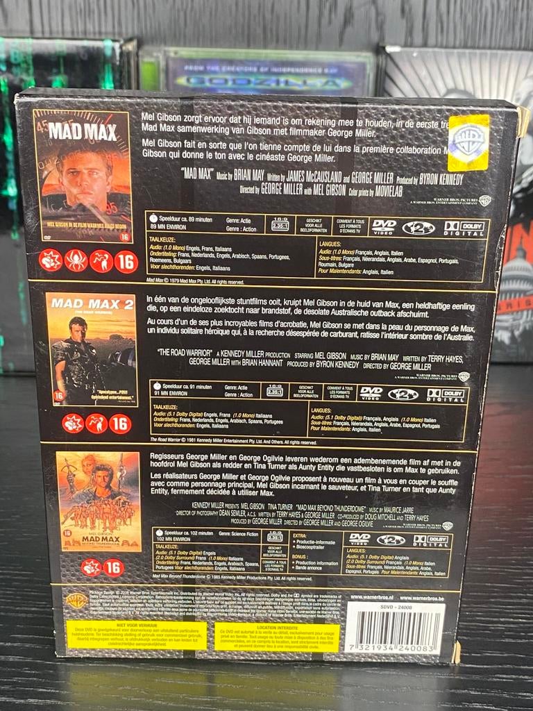 Mad Max Trilogy DVD Boxset – 3 Films, Vanaf 16 jaar, Boxset, Actie, Ophalen of Verzenden
