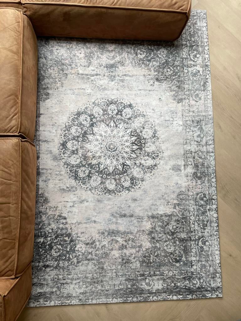 Loods5 Vloerkleed Viola Antraciet 160x230 cm, Ophalen, 150 tot 200 cm, Grijs, Rechthoekig