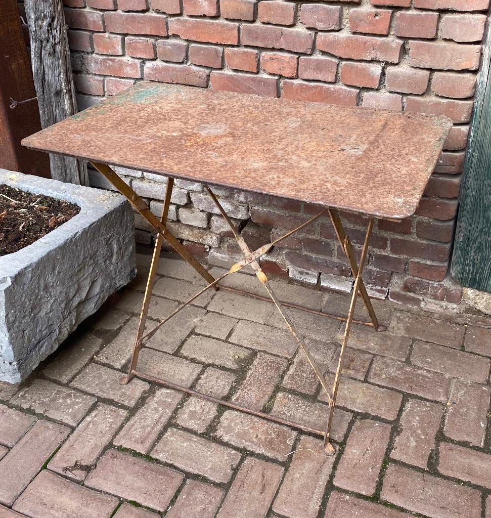 Brocante Franse bistrotafel of cafétafel., Ophalen of Verzenden