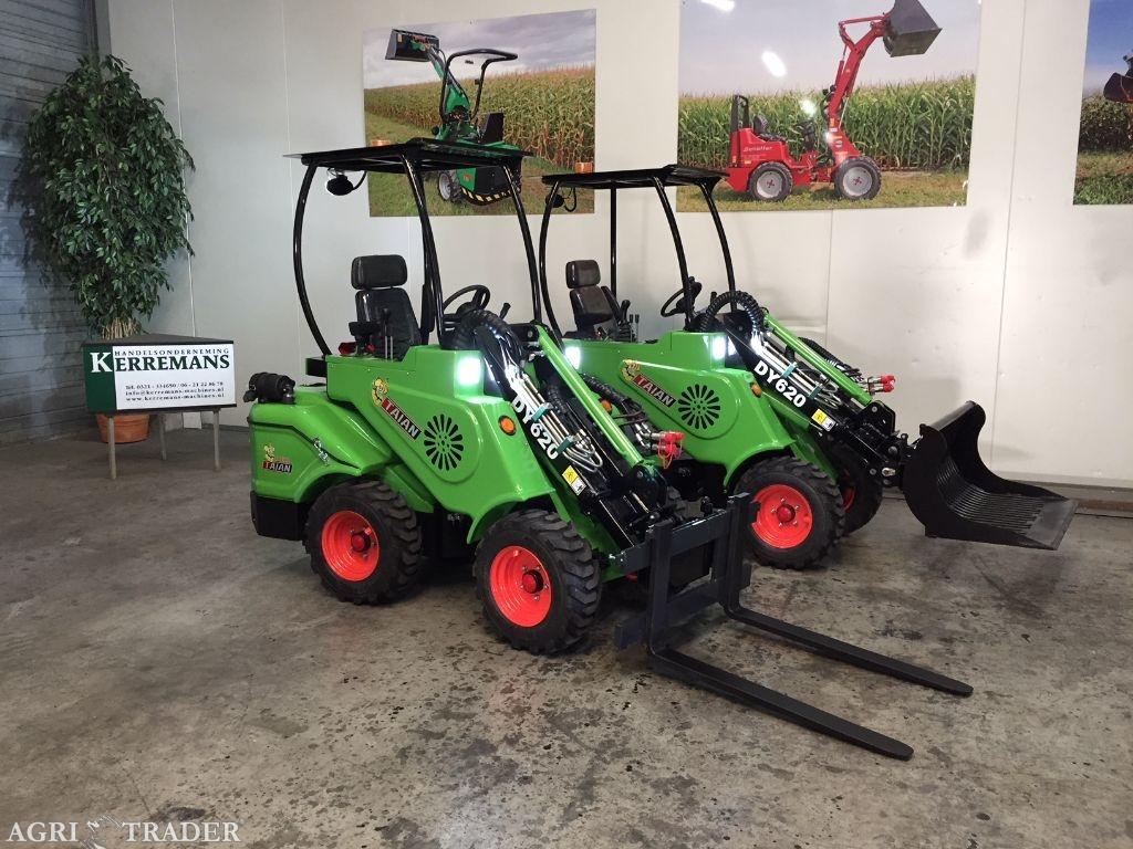 Nieuwe TAIAN DY620 Minishovel met telescoopgiek, bak en vork