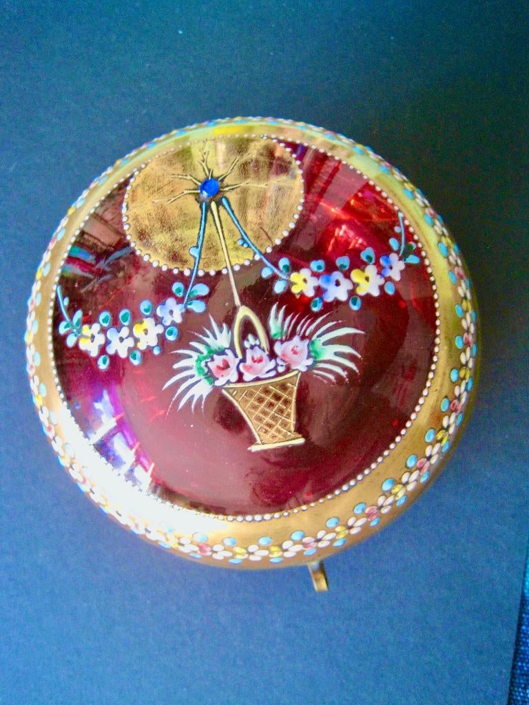 glas bonbonniére bokaal antiek, Antiek en Kunst, Verzenden