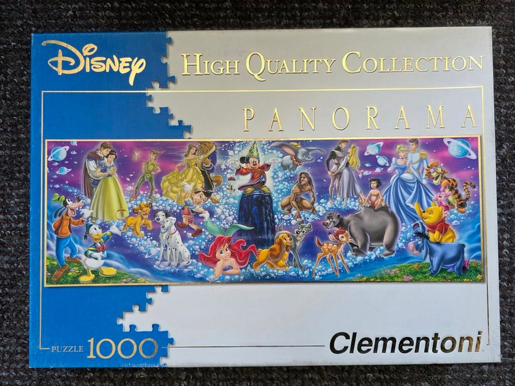 Disney panorama puzzel, 1000 stukjes, Ophalen of Verzenden, 500 t/m 1500 stukjes, Zo goed als nieuw
