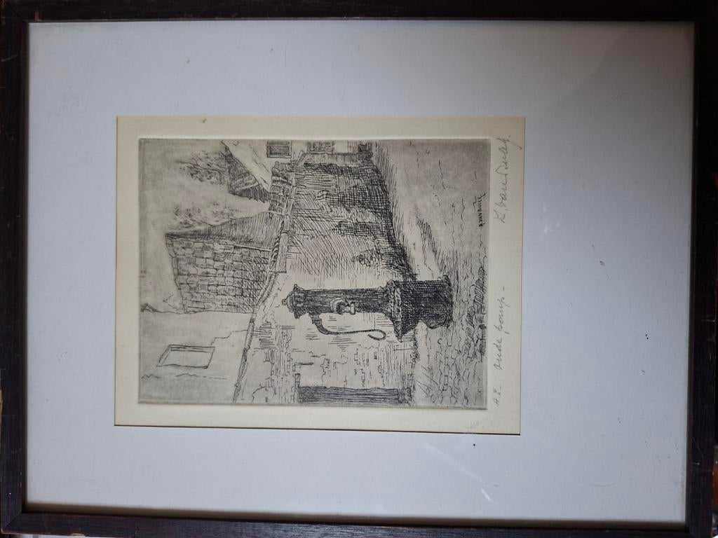 Oude pomp ets van L. Braat, Ophalen