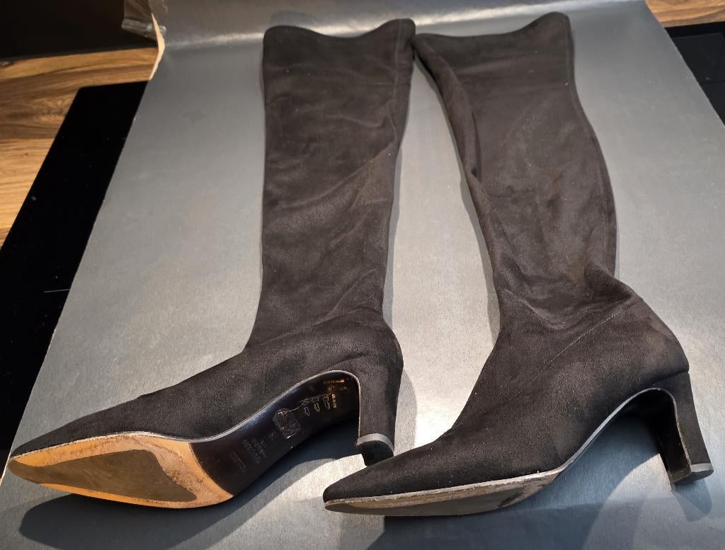 Panara stretch laars met hak 6.5 cm schacht van 55 cm, Hoge laarzen, Panara, Zwart, Ophalen of Verzenden