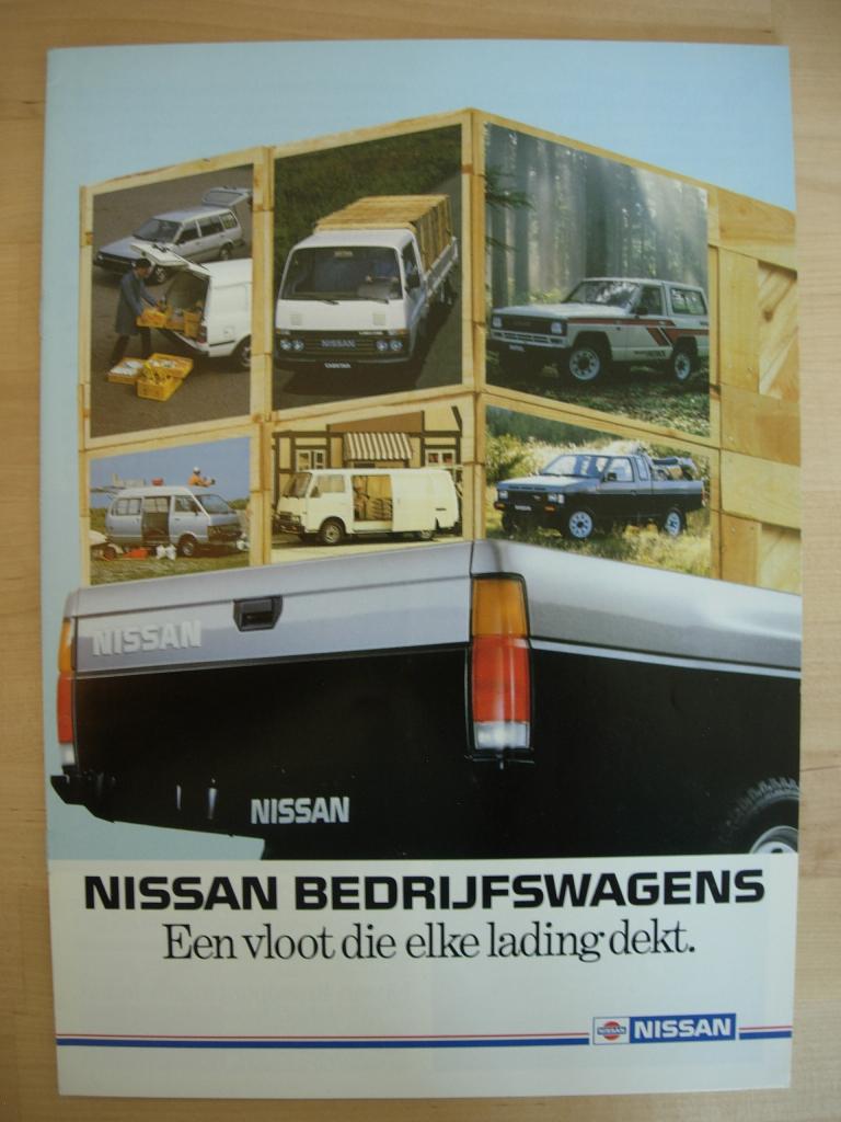 Nissan King Cab Patrol Urvan Cabster Vanette Brochure 1986, Nissan, Ophalen of Verzenden, Zo goed als nieuw, Nissan