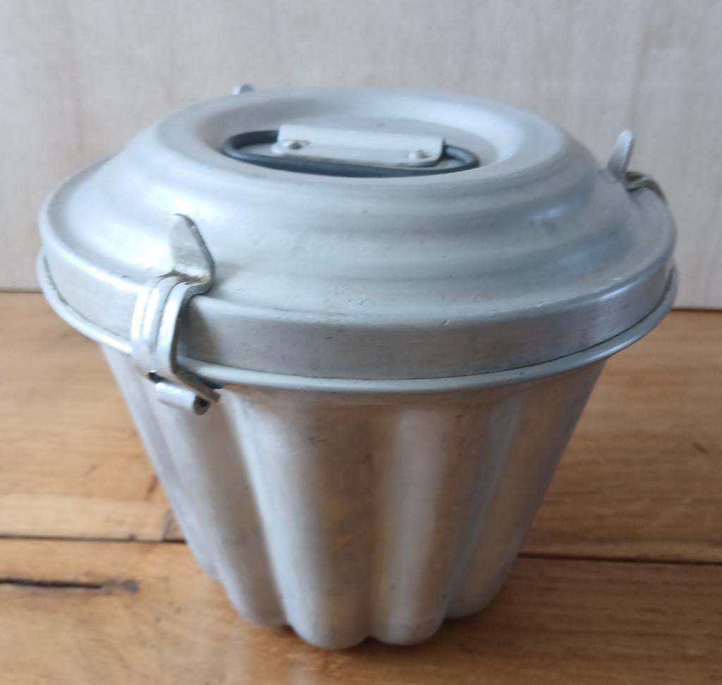 Vintage poffert aluminium bakvorm., Ophalen of Verzenden