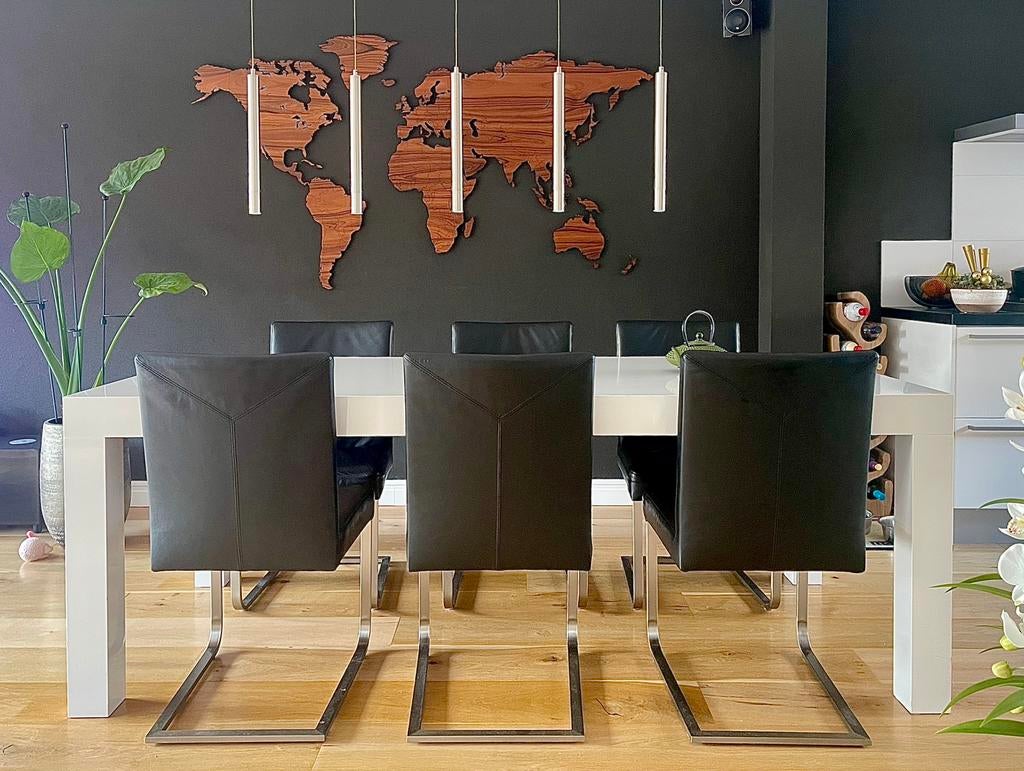 Eetkamertafel + 6 stoelen, salontafel en tv meubel, Huis en Inrichting, Ophalen, Gebruikt, 50 tot 100 cm, Minder dan 50 cm