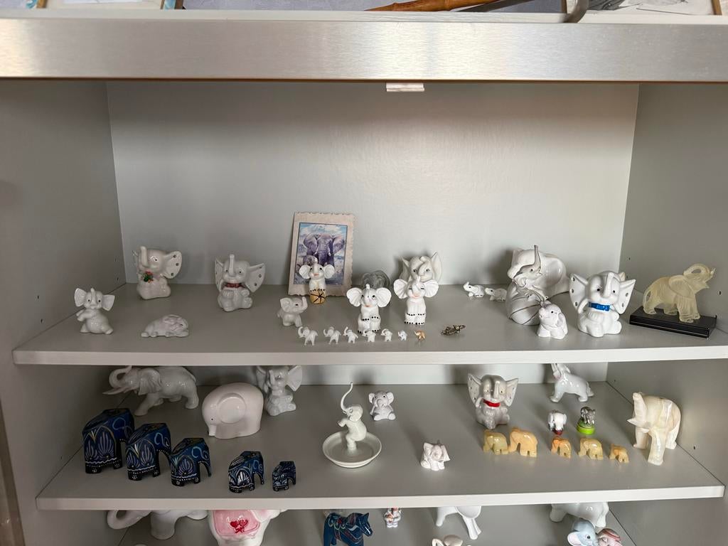 Grote verzameling olifanten beeldjes, Verzamelen, Beelden en Beeldjes, Ophalen, Gebruikt, Dier