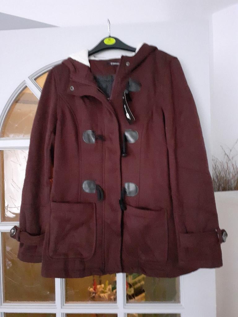 Jas Kleur Bordeaux Maat L, Kleding | Dames, Jassen | Winter, Ophalen of Verzenden, Zo goed als nieuw, Maat 38/40 (M), Rood