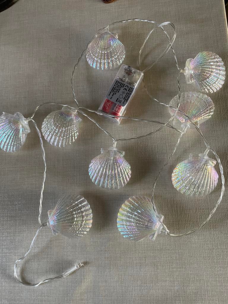 Slinger met schelpen lampjes - Sfeervolle decoratie, Ophalen of Verzenden, Zo goed als nieuw