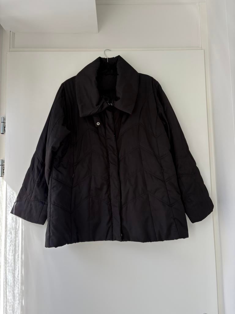 Zwarte jas C&A maat 48, Kleding | Dames, Jassen | Winter, Ophalen of Verzenden, Zo goed als nieuw, Maat 46/48 (XL) of groter, Zwart