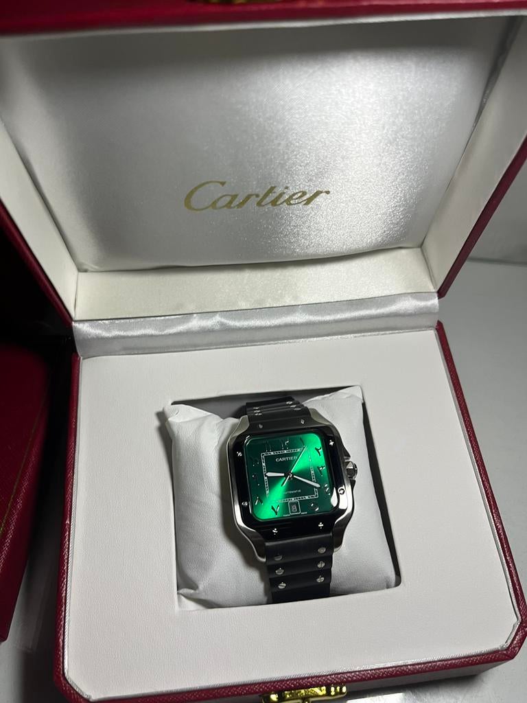Cartier santos-horloge, Ophalen of Verzenden, Zo goed als nieuw, 17 tot 18, Dame