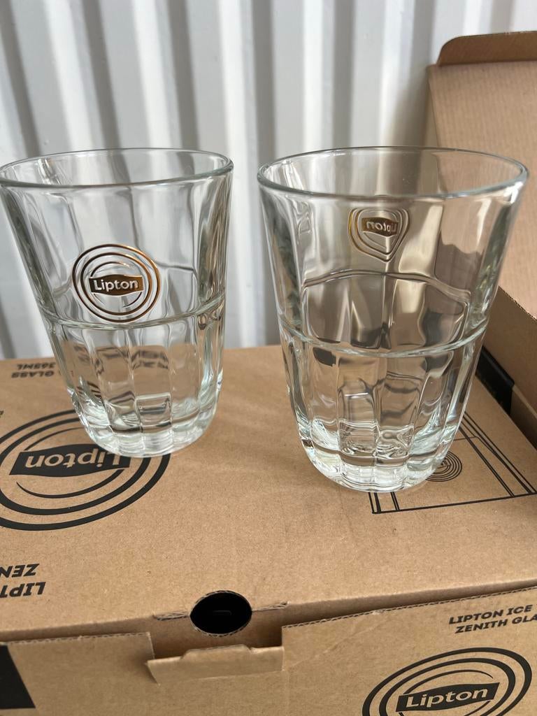 Nieuw Lipton tea glas 365ml 4 dozen 6 24 stuks, Nieuw, Ophalen of Verzenden, Overige merken, Glas