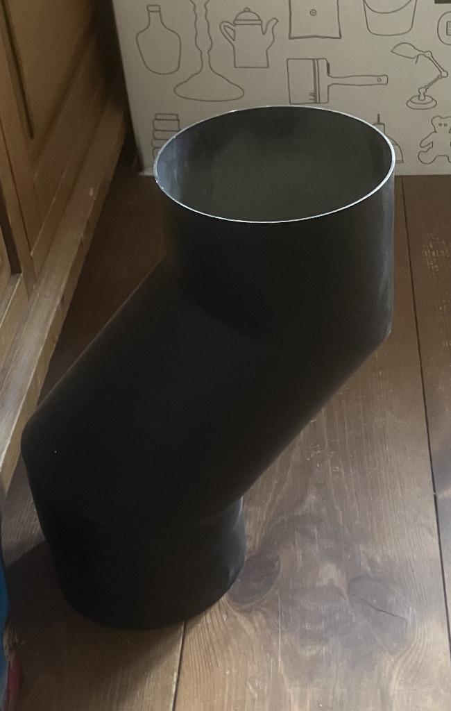 kachelpijp/buis met S-Bocht diameter 150 mm dikwandig staal, Ophalen, Houtkachel, Zo goed als nieuw, Vrijstaand