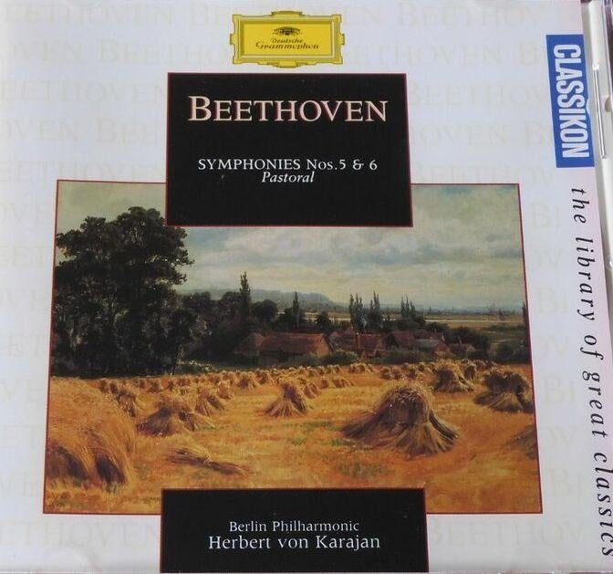 BEETHOVEN Symphonies nos. 5 & 6 CD VON KARAJAN DG CLASSIKON, Ophalen of Verzenden, Classicisme, Gebruikt, Orkest of Ballet
