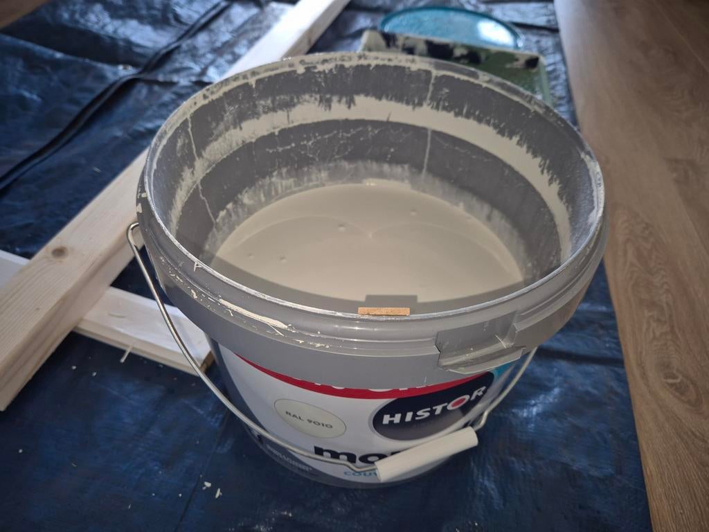 Histor Monodek Verf RAL 9010 - ca. 5L, Ophalen, Gebruikt, 5 tot 10 liter, Wit