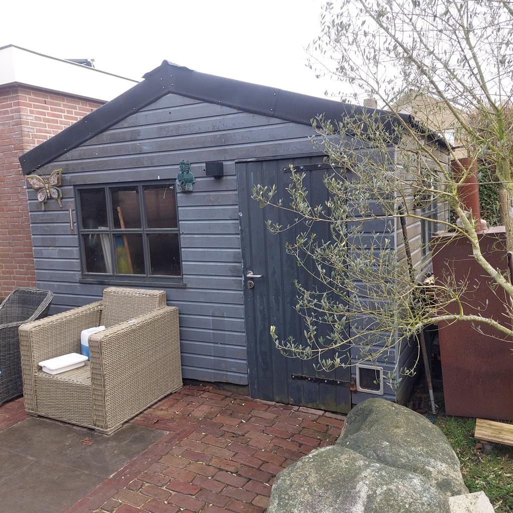 Mooie houten tuinhuis, Tuin en Terras, Tuinhuizen, Ophalen, 250 tot 500 cm, Hout, 200 tot 400 cm