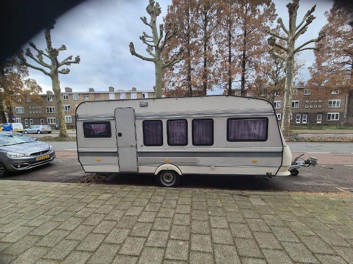 Hobby Classic 520 caravan met grote voortent  1992, Caravans en Kamperen, Caravans, Particulier, tot en met 4, 1000 - 1250 kg