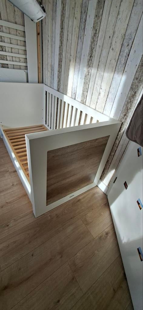 Kidsmill ledikant en peuterbed in een en commode., Ophalen of Verzenden, Gebruikt, Overige typen