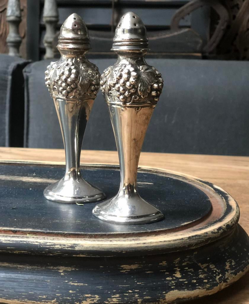 Set peper & zout strooiers druiventros barok, Ophalen of Verzenden