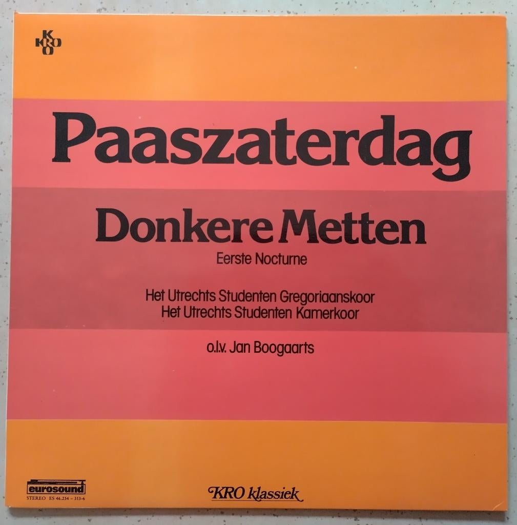 LP Het Utrechts Studenten Gregoriaans Koor Paaszaterdag Donk, Ophalen of Verzenden, Gebruikt, 12 inch