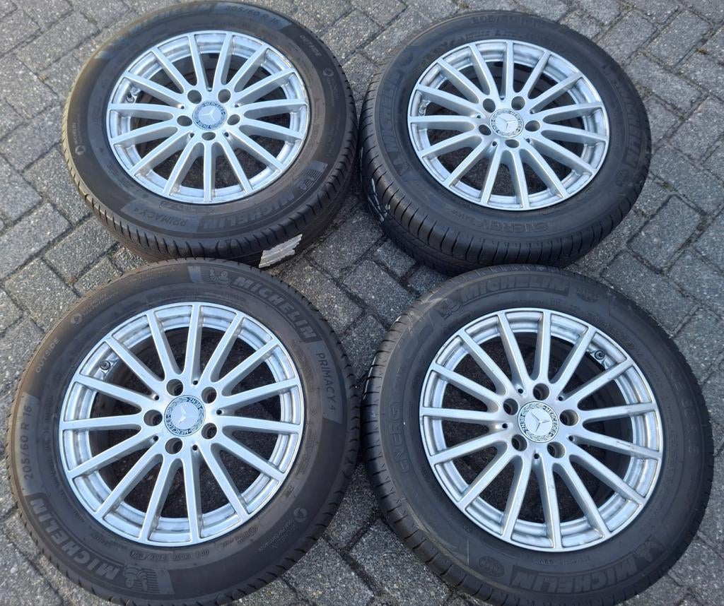16 inch 5x112, Mercedes C-klasse W205 zomerbanden 205 60 16, Auto-onderdelen, Banden en Velgen, Ophalen, Gebruikt, 16 inch, Banden en Velgen